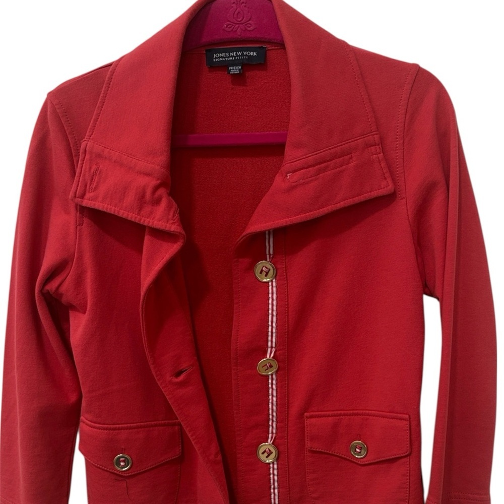 Jones New York Vibrant Red Blazer - Picture 4 of 6